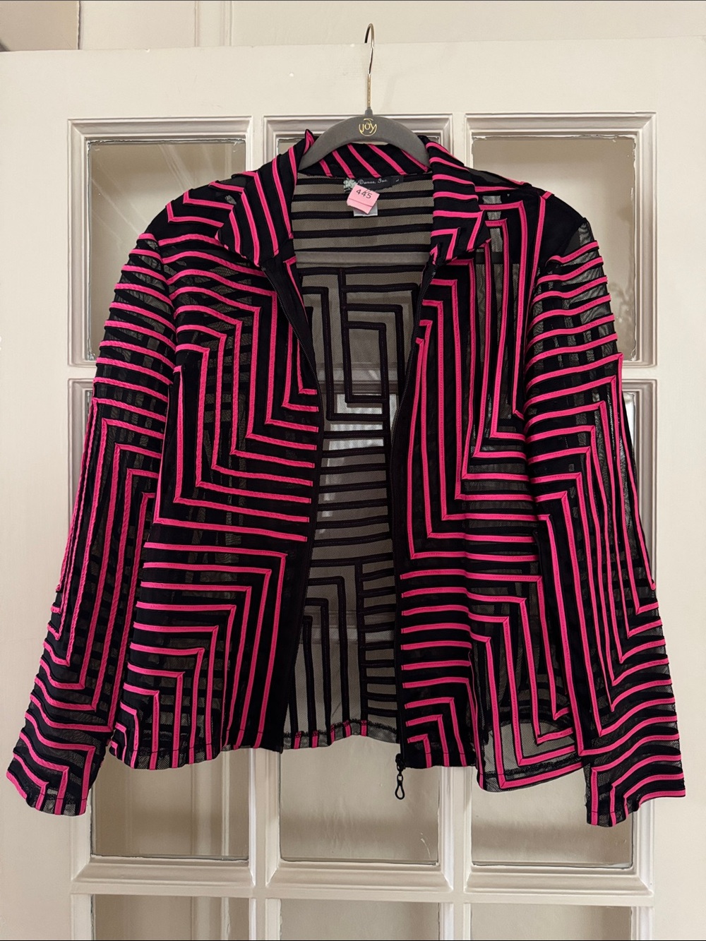 Vintage Damee Inc geometric mesh jacket & tank